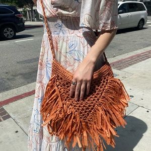 Handmade paper bag,only 2 colors long strap